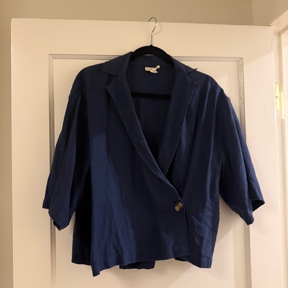 Deiji Studios Asymmetrical Top — BLUE - Picture 11 of 14